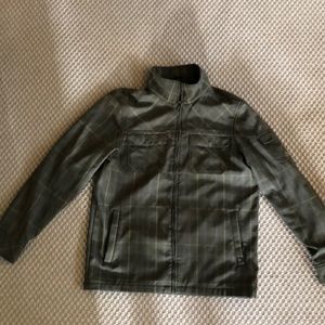 Prana Soft Shell Jacket, green plaid